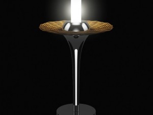 wicker table lamp Modèle 3D