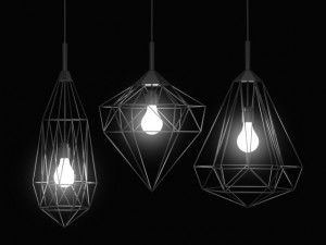 ceiling lamps set 2 3D Модель