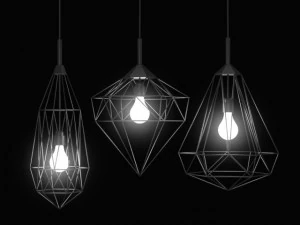 ceiling lamps set 2 3D Model