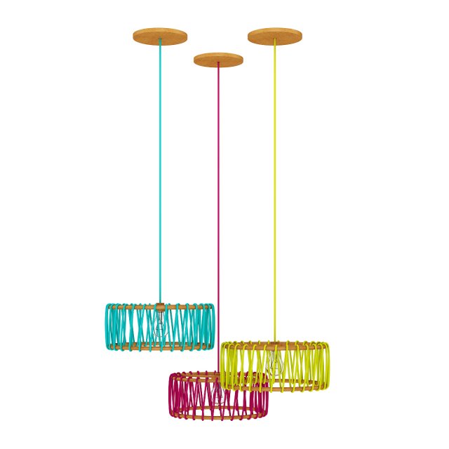 ceiling lamps set 3 Model 3D .c4d .max .obj .3ds .fbx .stl .blend 