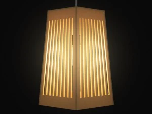 wooden ceiling lamp 3D Model