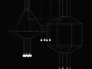 ceiling lamps set 4 3D 모델