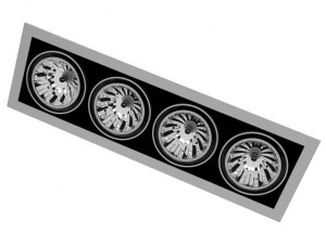 ceiling halogen 5 3Dモデル