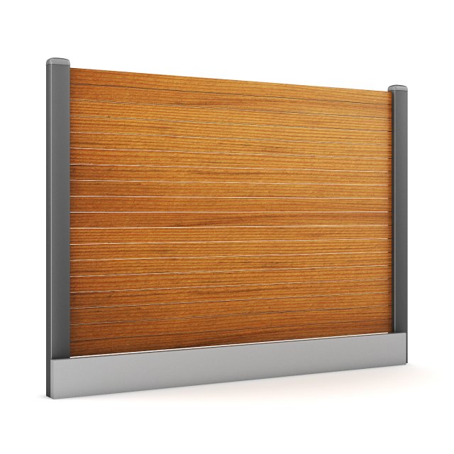 wooden fence 02 Modelo 3D .c4d .max .obj .3ds .fbx .stl .blend 