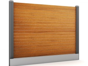 wooden fence 02 3D Model