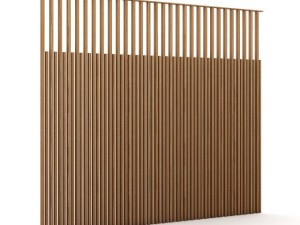 wooden fence 06 3D Model