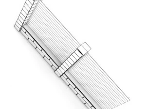 concrete fence 01 3D Model