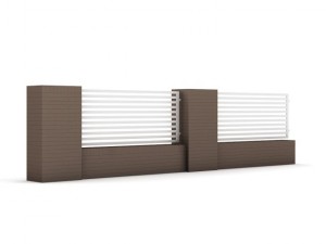 concrete fence 03 3D Model