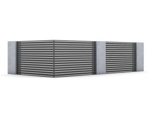 concrete fence 04 3D Model