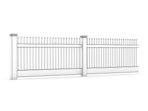 wooden fence 08 3D-Modell