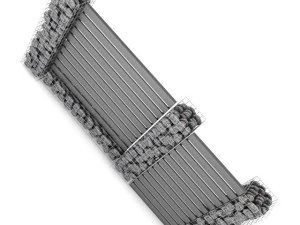 stone fence with gate 01 3D Model