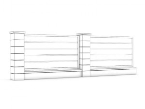 concrete fence 05 3Dモデル