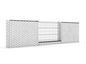 concrete fence 06 3D Model