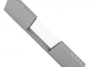 concrete fence 06 3D Model