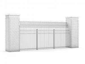 concrete fence 07 3D Модель