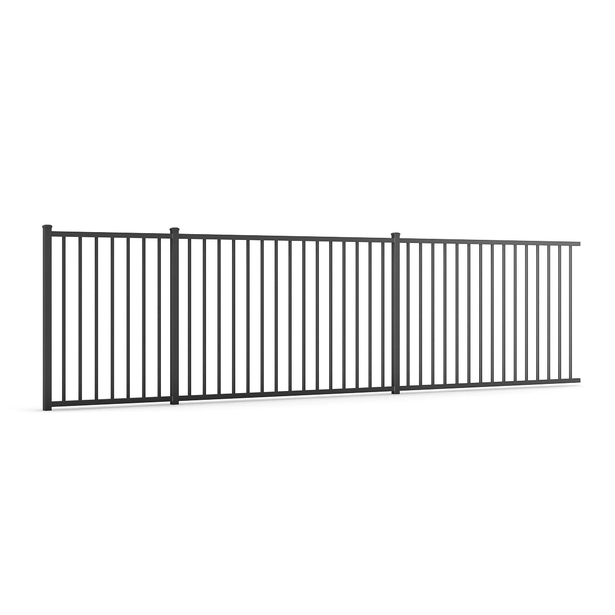 metal fence 02 3D Model .c4d .max .obj .3ds .fbx .stl .blend