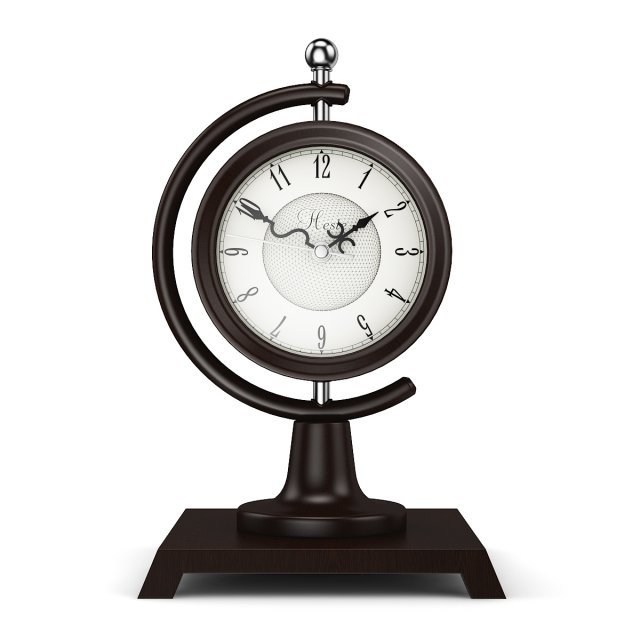 classic table clock 2 3D-Modell .c4d .max .obj .3ds .fbx .stl .blend 