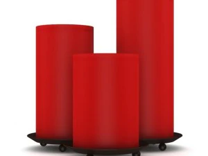 красные свечи 3D Модель