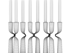 modern candlesticks 3D 모델
