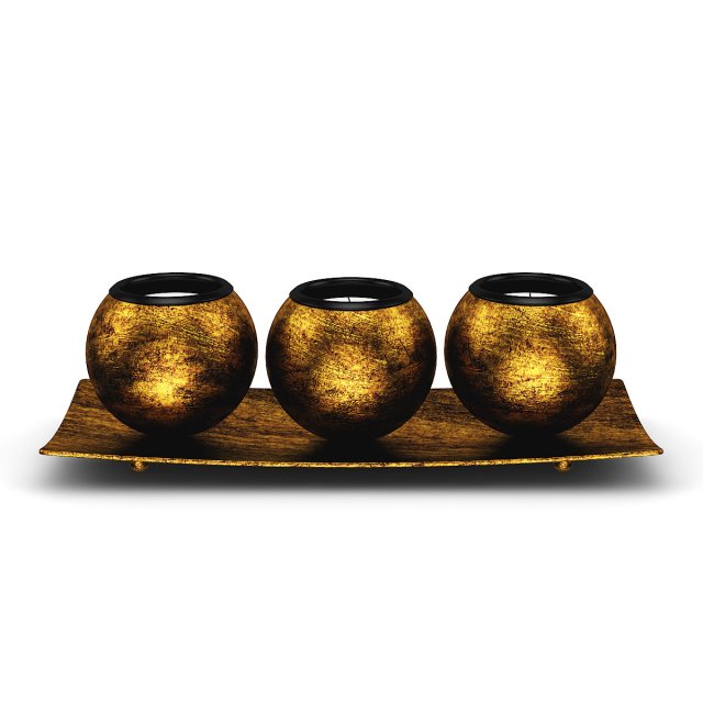 golden candlesticks Modelo 3D .c4d .max .obj .3ds .fbx .stl .blend 