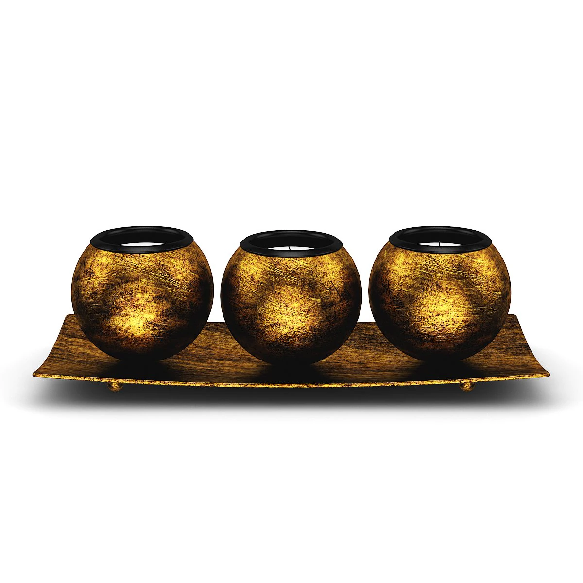 golden candlesticks 3D Model .c4d .max .obj .3ds .fbx .stl .blend 