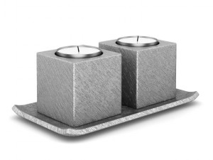 double metal candles Modelo 3D