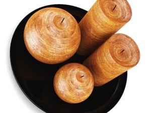 orange candles set 3D 모델