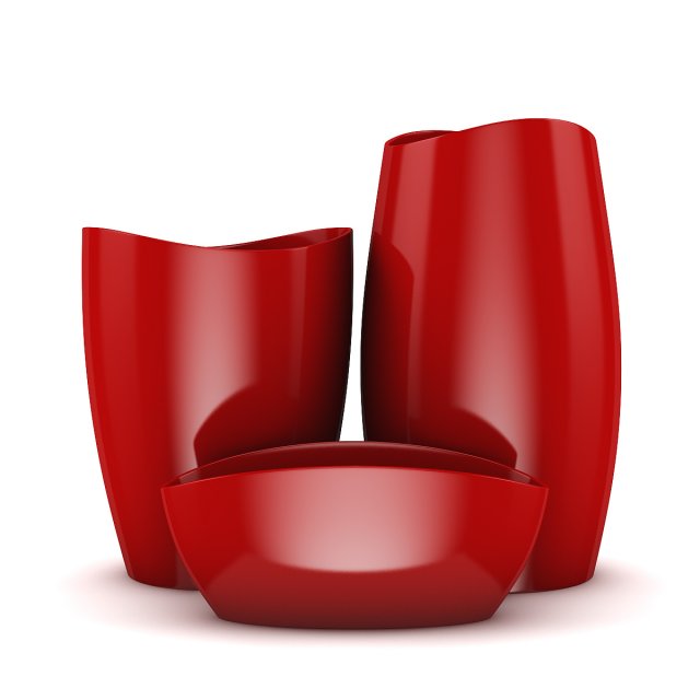 red vases Modelo 3D .c4d .max .obj .3ds .fbx .stl .blend 