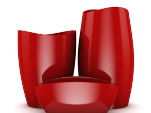 red vases 3D Model