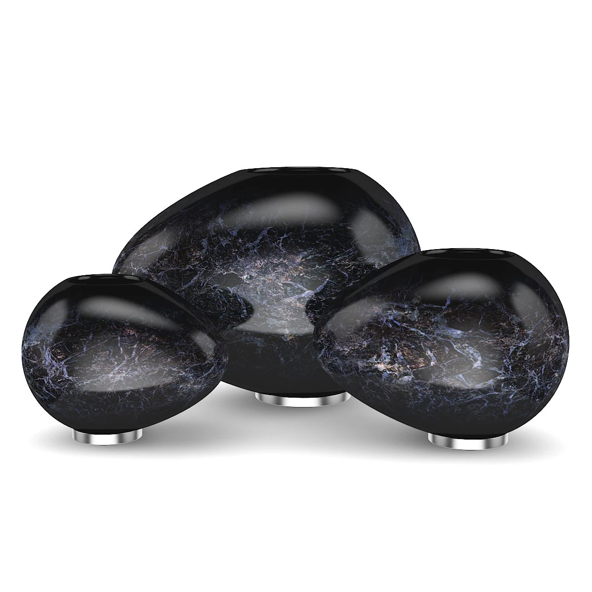 dark blue vases 3D Model .c4d .max .obj .3ds .fbx .stl .blend 
