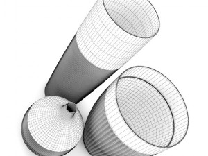 black and white vases 3D Model