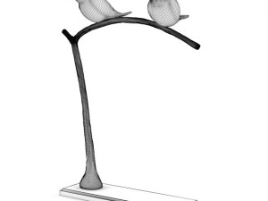 birds on a branch figure 3D Model