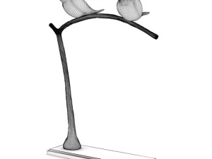 birds on a branch figure 3D Model