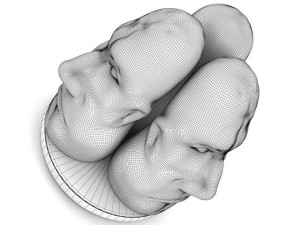 three faces figure 3D 模型