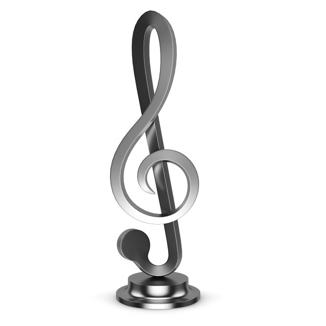 treble clef figure 3D 모델 .c4d .max .obj .3ds .fbx .stl .blend 