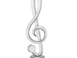 treble clef figure 3D 모델