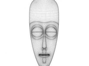 african mask 1 3D Model