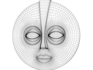 african mask 2 Modèle 3D