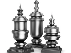 금속 피규어 3D 모델