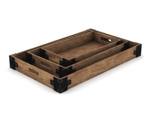 wooden trays Model 3D