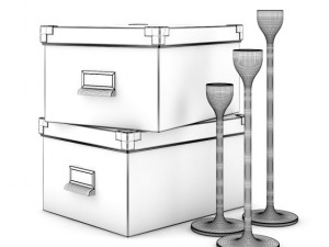 decorative boxes 2 3D Модель