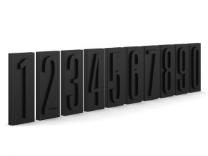 wall numbers 0  9 3Dモデル