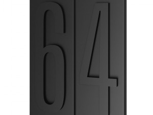 wall numbers 0  9 Model 3D