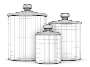 glass jars 1 3Dモデル