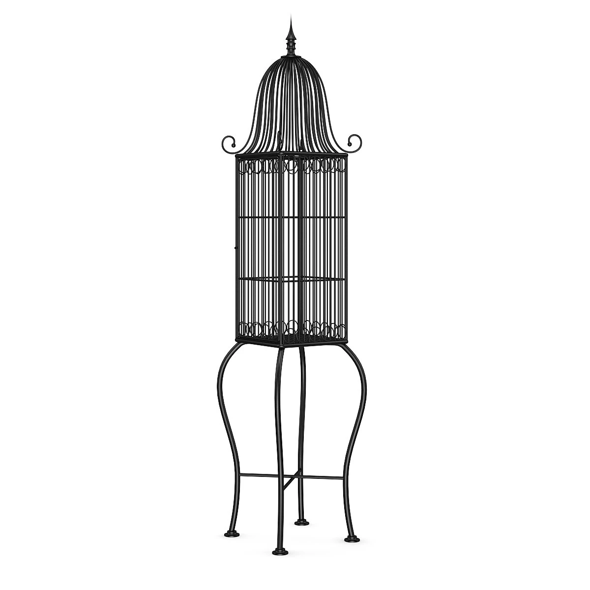black bird cage 3D Model .c4d .max .obj .3ds .fbx .stl .blend 