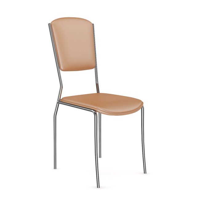 orange leather chair Modelo 3D .c4d .max .obj .3ds .fbx .stl .blend 
