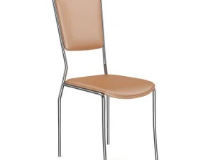 Orangefarbener Ledersessel 3D Modell