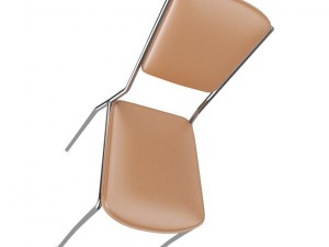 orange leather chair Modelo 3D