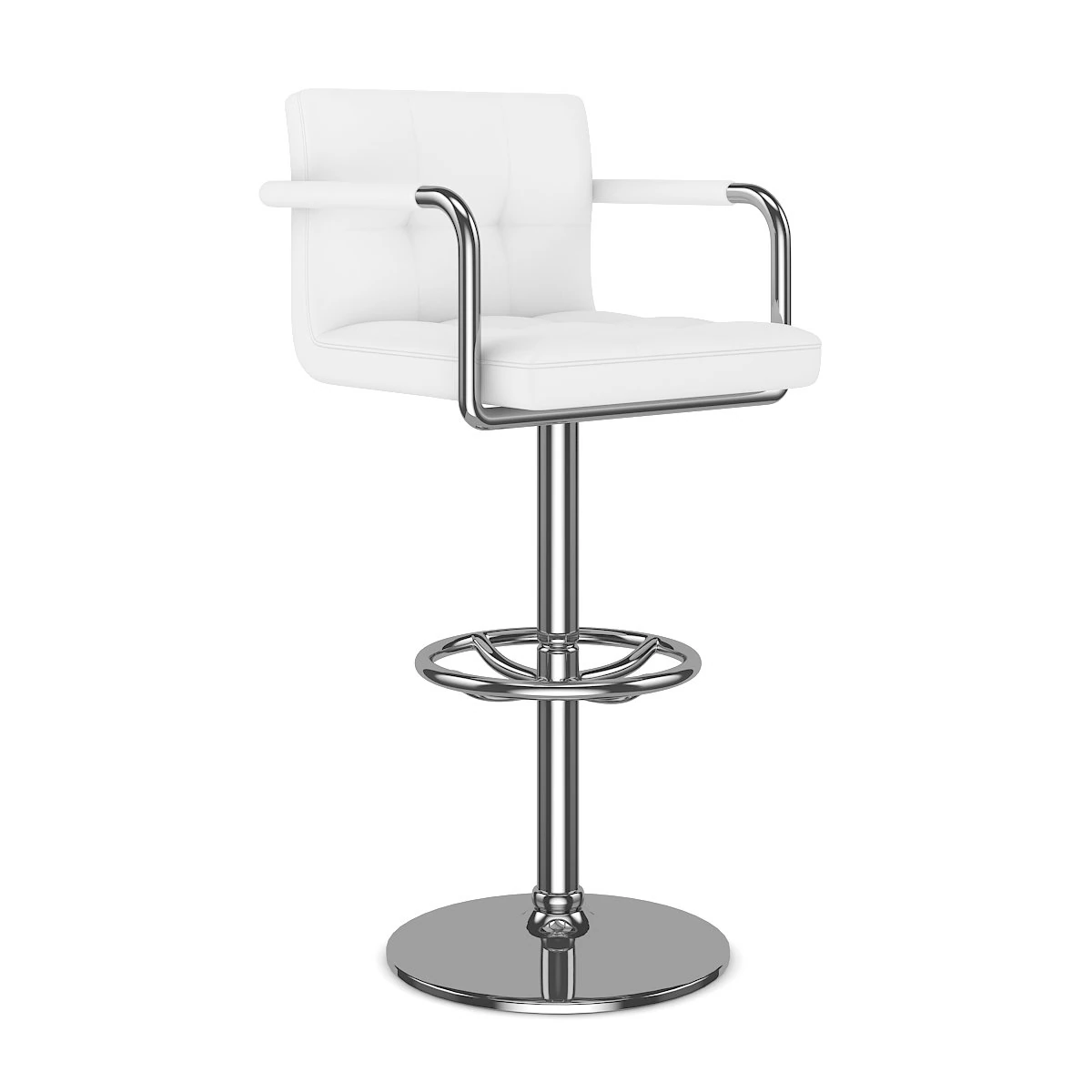 leather hocker chair 1 3D Model .c4d .max .obj .3ds .fbx .stl .blend