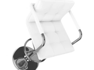 leather hocker chair 1 3D Model